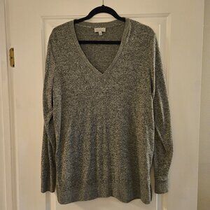 Lucky Brand Gray V-Neck Sweater, Size M